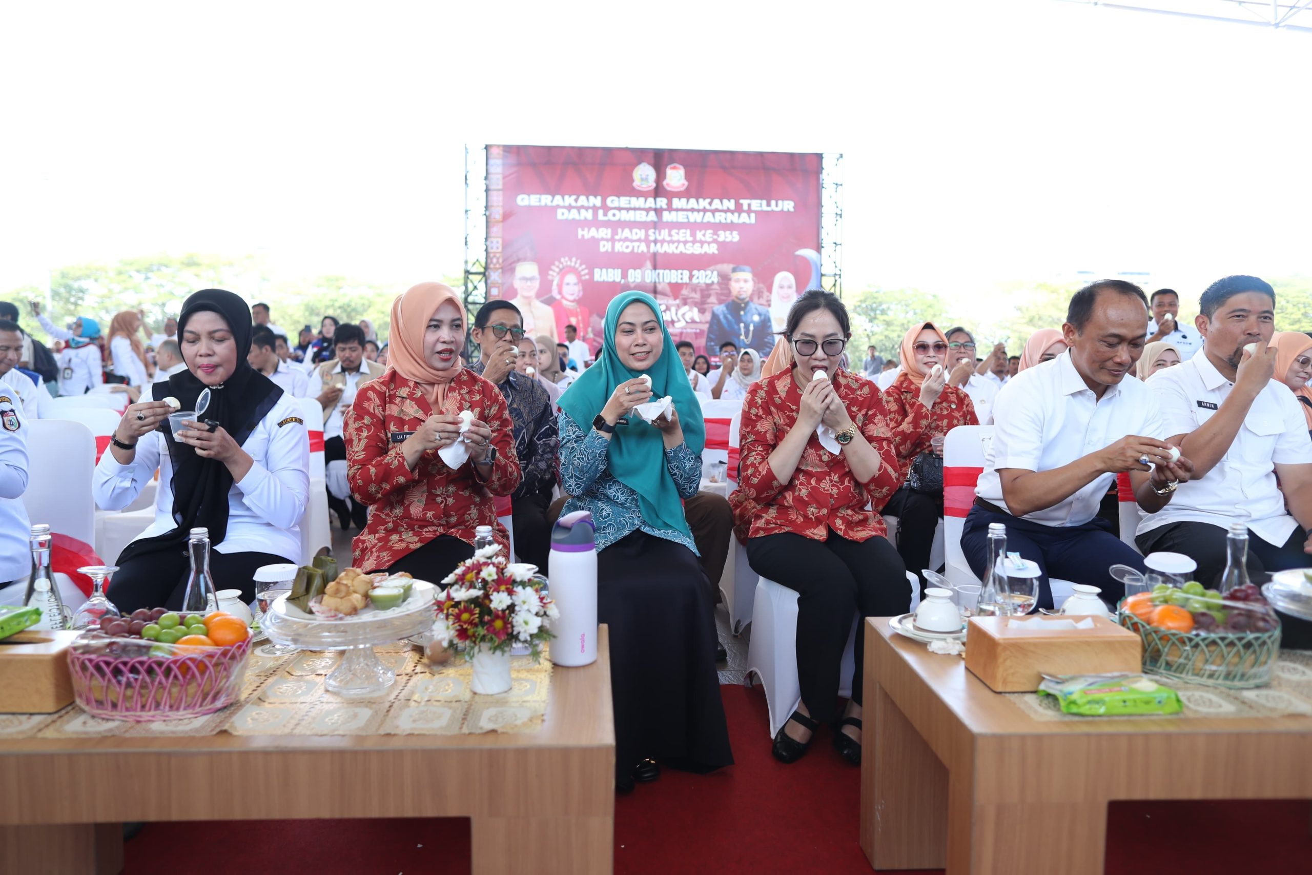 Gerakan Gemar Makan Telur HUT Sulsel 355, Pjs TP PKK Kota Makassar Harap Jadi Kebiasaan Diri