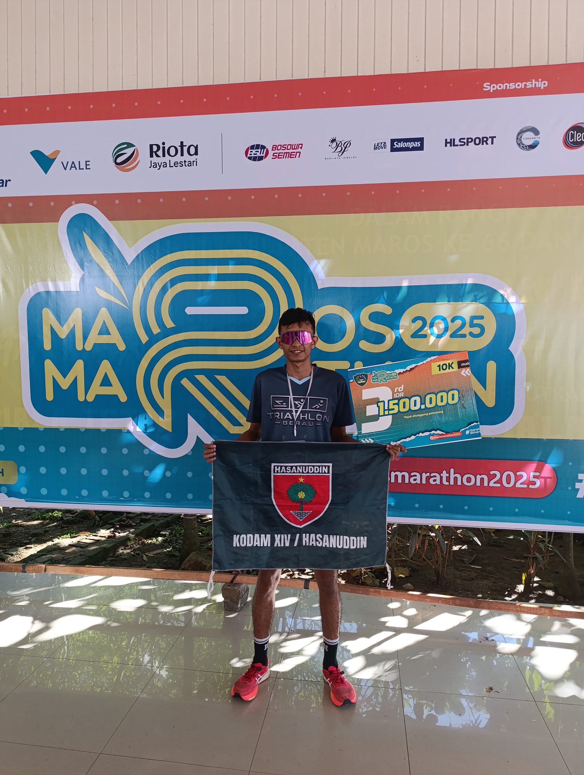 Atlet Kodam XIV/Hsn Ukir Prestasi di Ajang Maros Marathon 2025