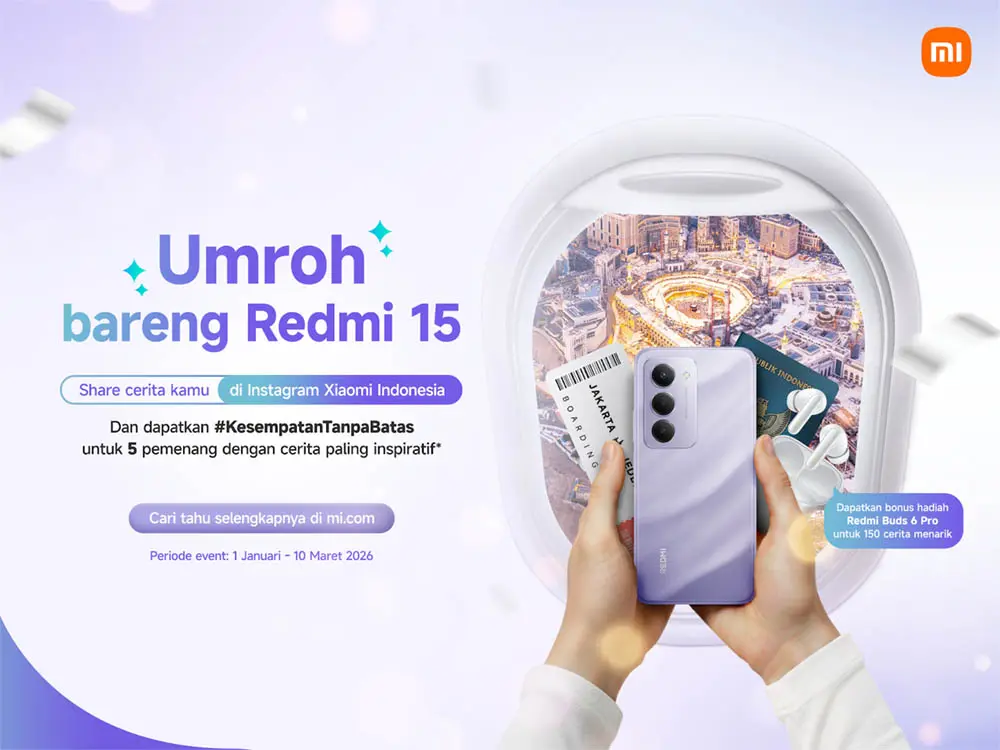 Paket Umrah Gratis Melalui REDMI 15 Umrah Competition